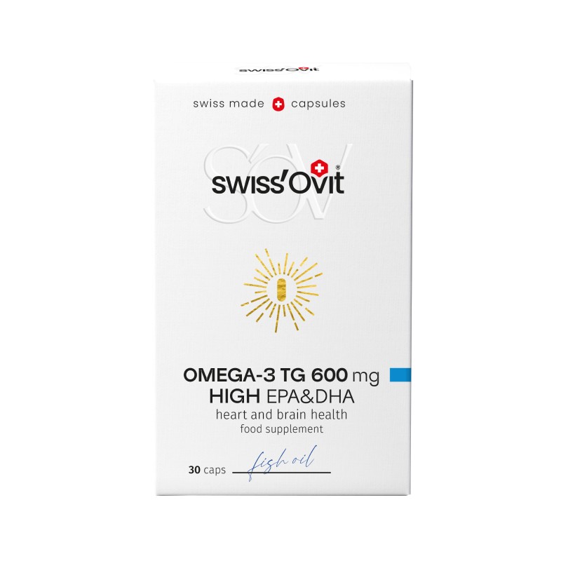 SWISS OVIT Omega-3 TG 600mg Žuvų taukų kapsulės N30