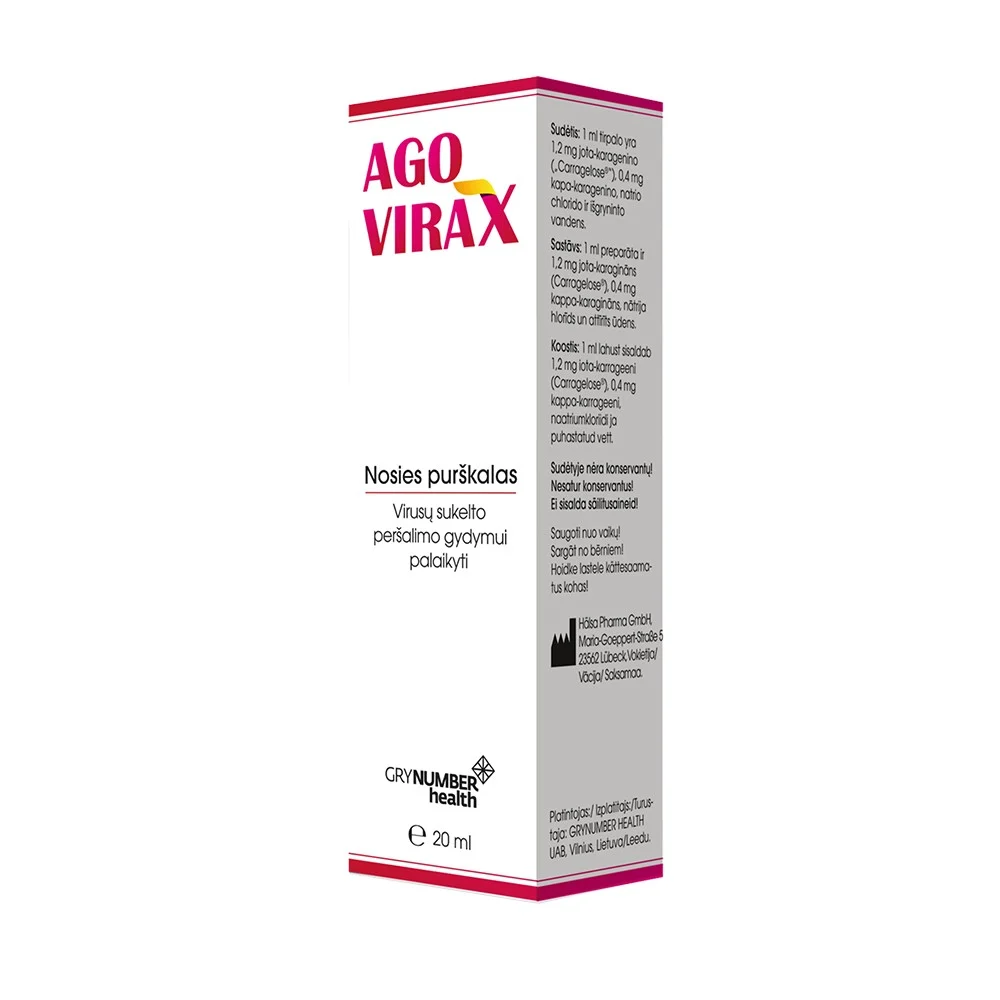 AGOVIRAX nosies purškalas 20 ml