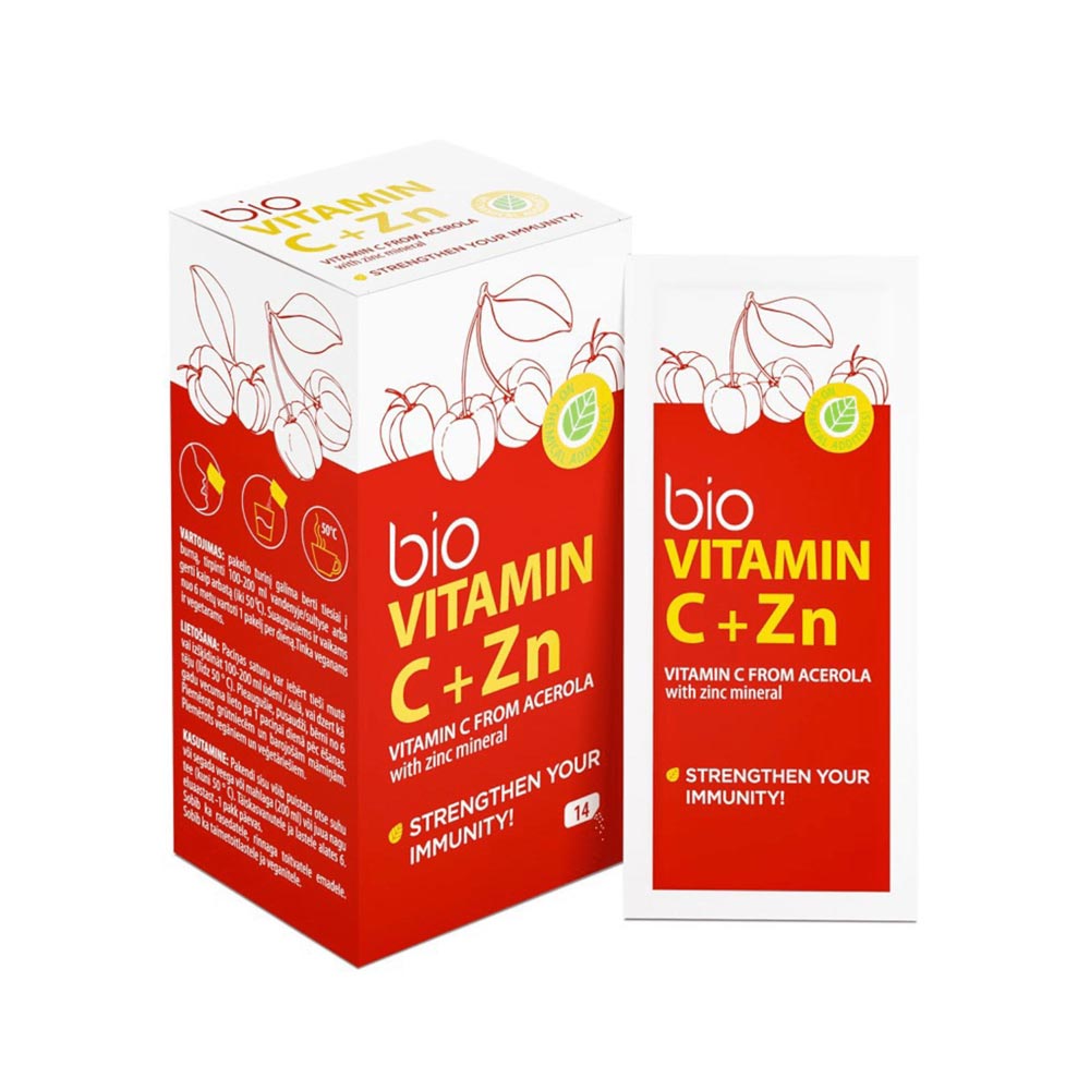 BIOFARMACIJA vitamino C+Zn milteliai N14