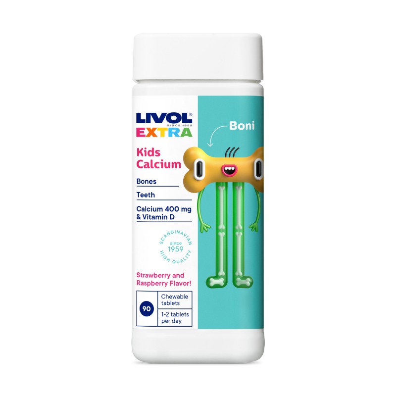 Livol Extra Kids Calcio N90 tabletės