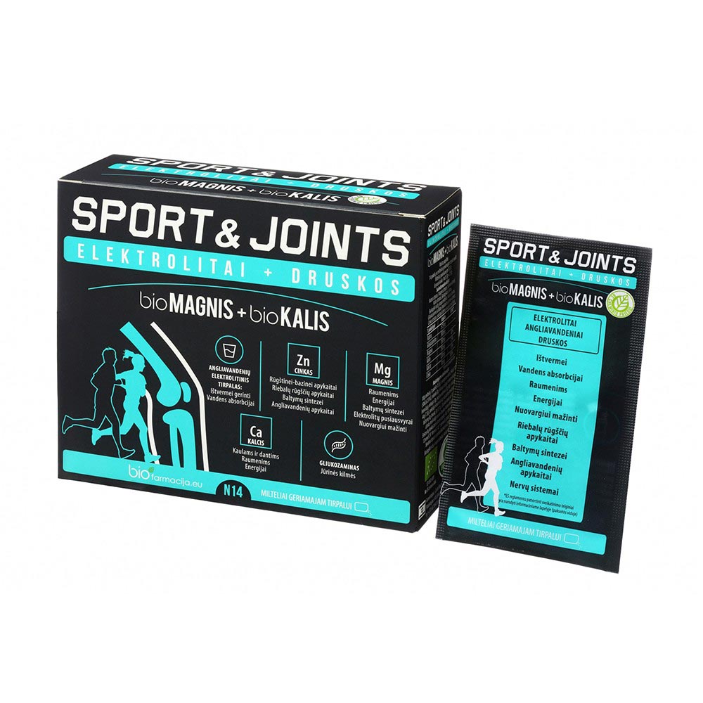 BIOFARMACIJA sportas ir sąnariai, elektrolitai + druskos milteliai N14