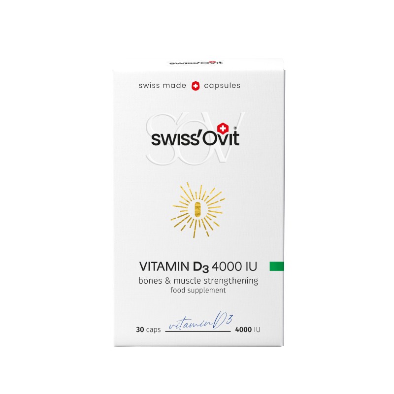 SWISS OVIT Vitaminas D3 4000SV kapsulės N30