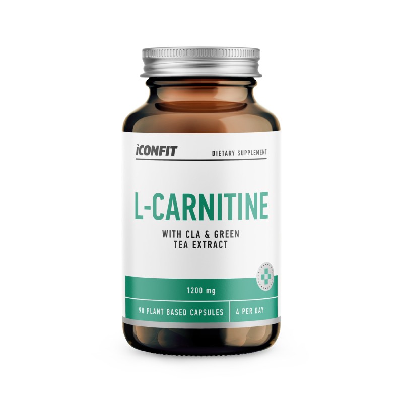 Iconfit L-Channitine su CLA ir žaliosios arbatos ištrauka 1200 mg N90 kapsulės