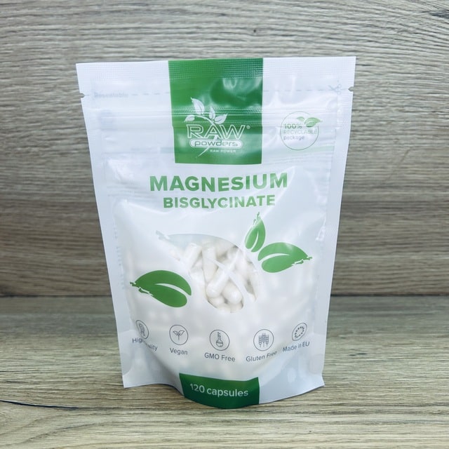 Raw Powders Magnesium Bisglycinate - 120 kaps.