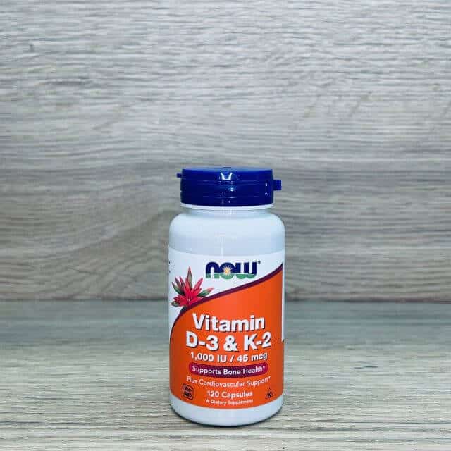 Now Foods Vitamin D-3 & K-2 - 120 veg. kaps.