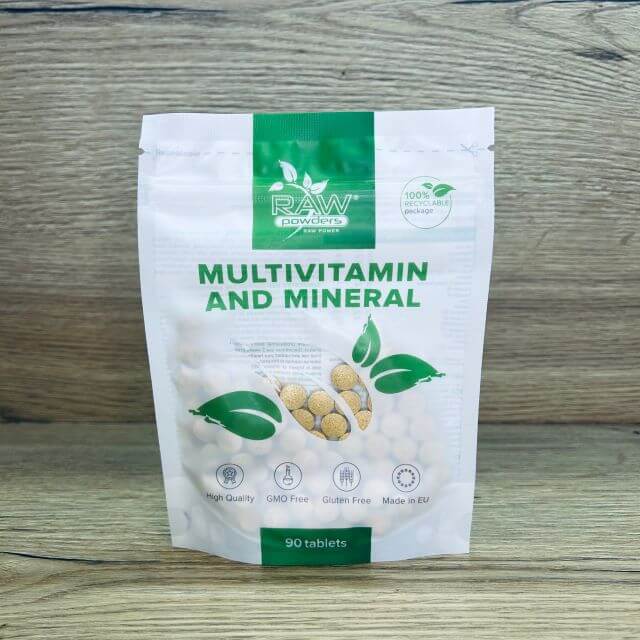 Raw Powders Multivitamin and Mineral - 90 tabl.