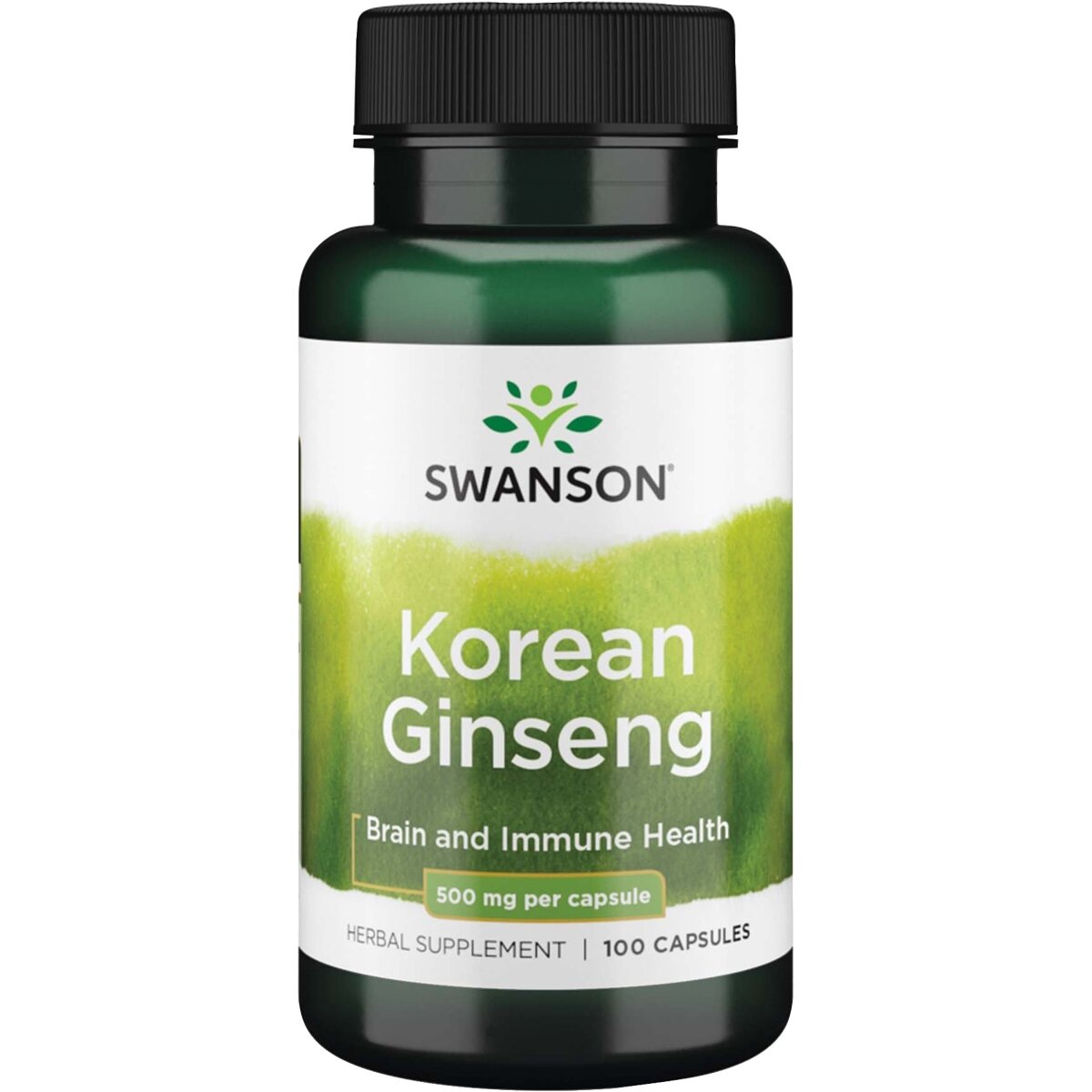 SWANSON Ženšenis (Ginseng) 500mg - 100 kaps.