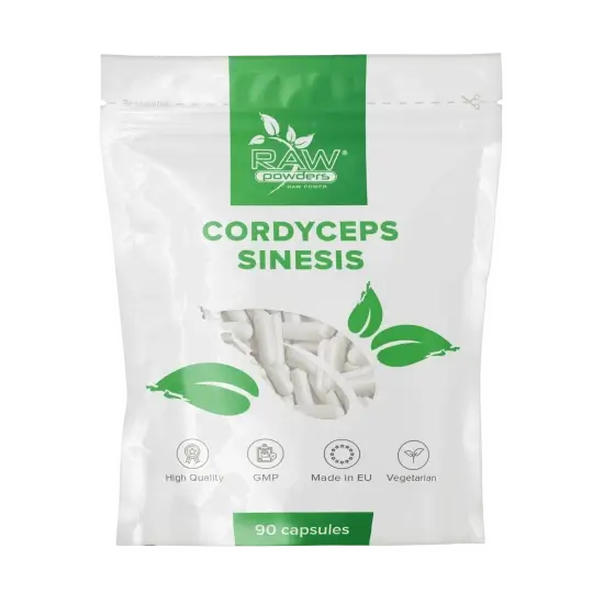 RAW POWDERS Cordyceps Sinensis (kordicepsas) - 90 kaps.