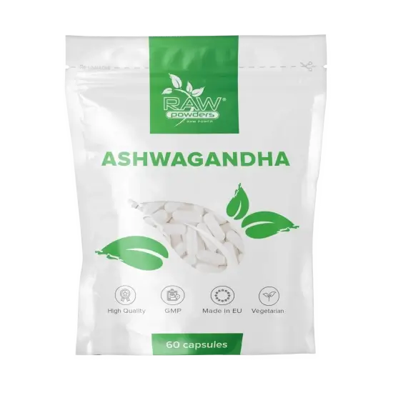 RAW POWDERS Ashwagandha - 60 kaps.