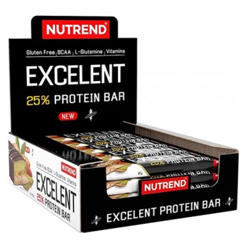 NUTREND Excelent Protein Bar - 18x85g (dėžutė) Juodieji serbentai-spanguolės