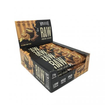 WARRIOR Raw Protein Flapjack - 12x75g Šokoladas/žemės riešutų sviestas