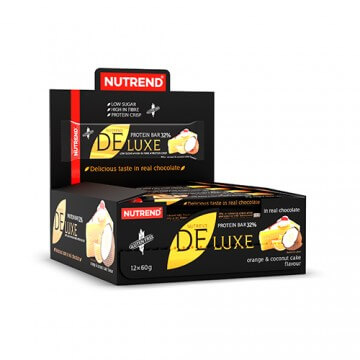 NUTREND Deluxe Protein Bar - 60g x12 (dėžutė) Braškinis sūrio pyragas