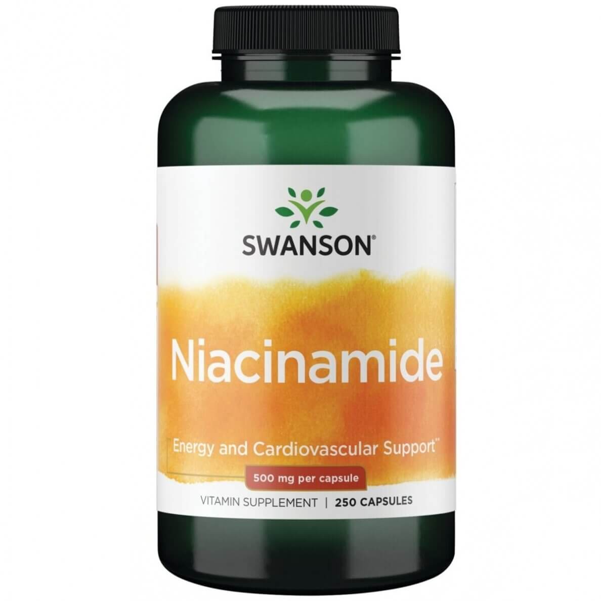 SWANSON Vitaminas B3 (niacinamide) 500mg - 250 kaps.