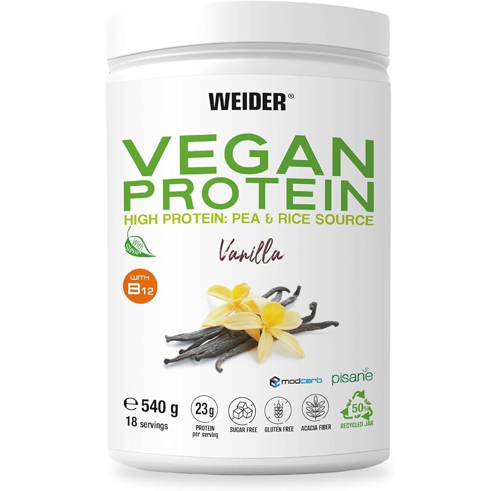 WEIDER Vegan Protein - 540g Vanilė