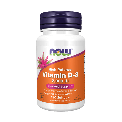 NOW Vitamin D-3 2000 IU - 120 kaps.