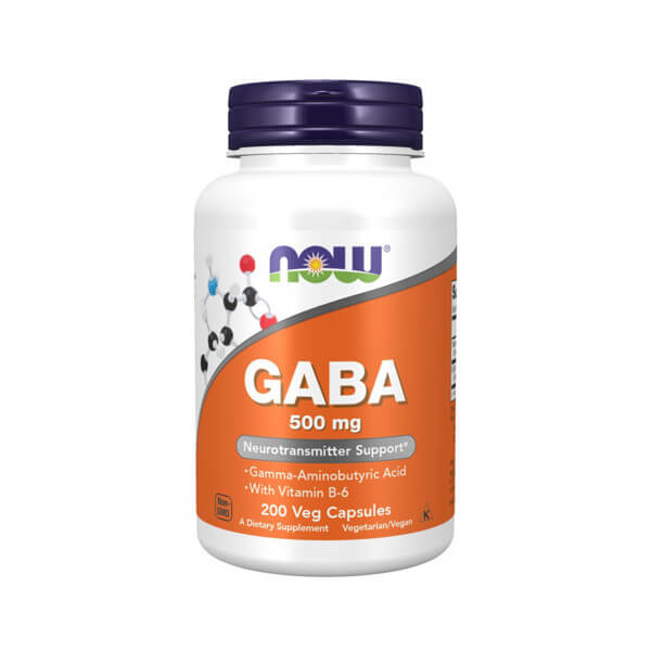 NOW GABA 500mg - 200 veg.kaps.