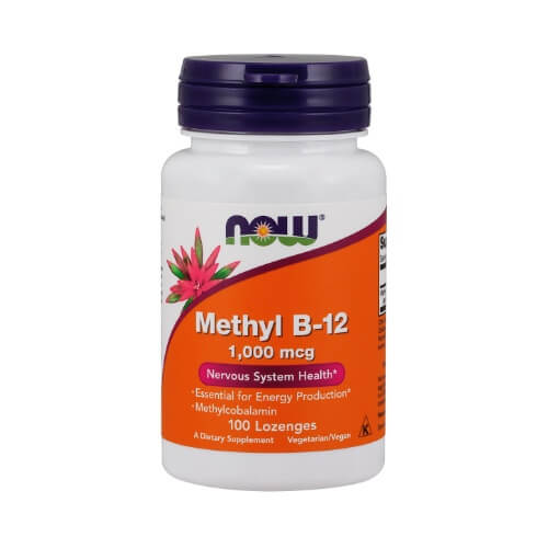 NOW Methyl B-12 1000mcg - 100 kietųjų pastilių