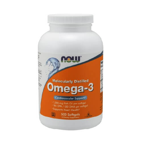 NOW Omega 3 1000mg - 500 kaps.