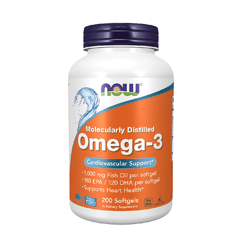 NOW Omega 3 1000mg - 200 kaps.