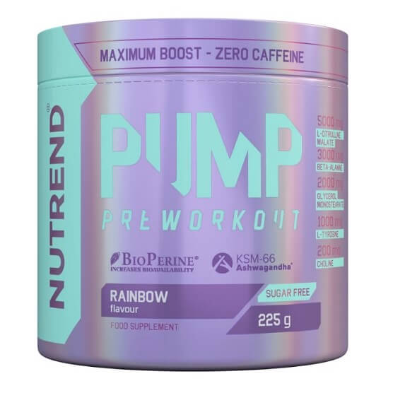 NUTREND Pump Pre-Workout - 225g Vaivorykštė