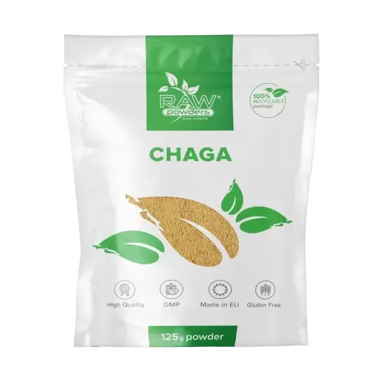 RAW POWDERS Chaga Grybų Milteliai - 125g