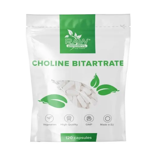 RAW POWDERS Choline Bitartrate - 120 kaps.