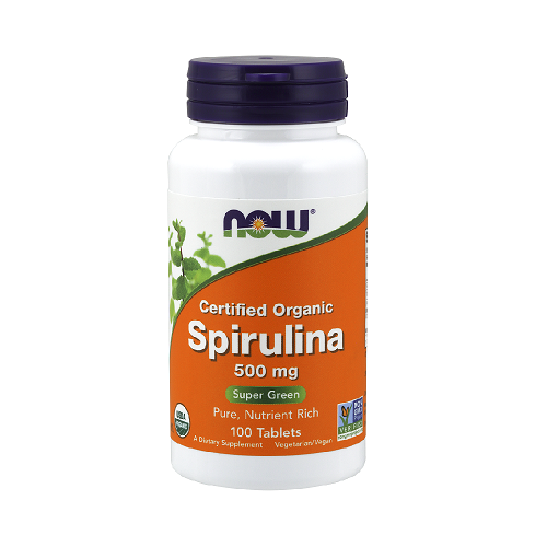 NOW Ekologiška Spirulina 500mg - 100 tabl.