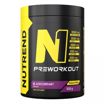 NUTREND N1 Pre Workout - 510g Raudonasis apelsinas