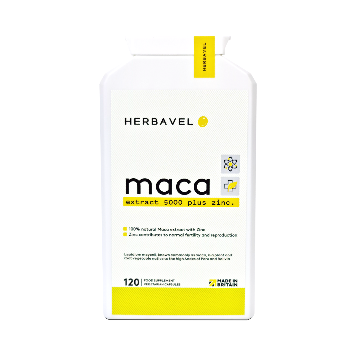 Maca Extract plus Zinc, 120 kapsulių