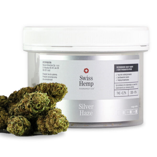 Swiss Hemp SILVER HAZE CBD kanapių žiedai 10%