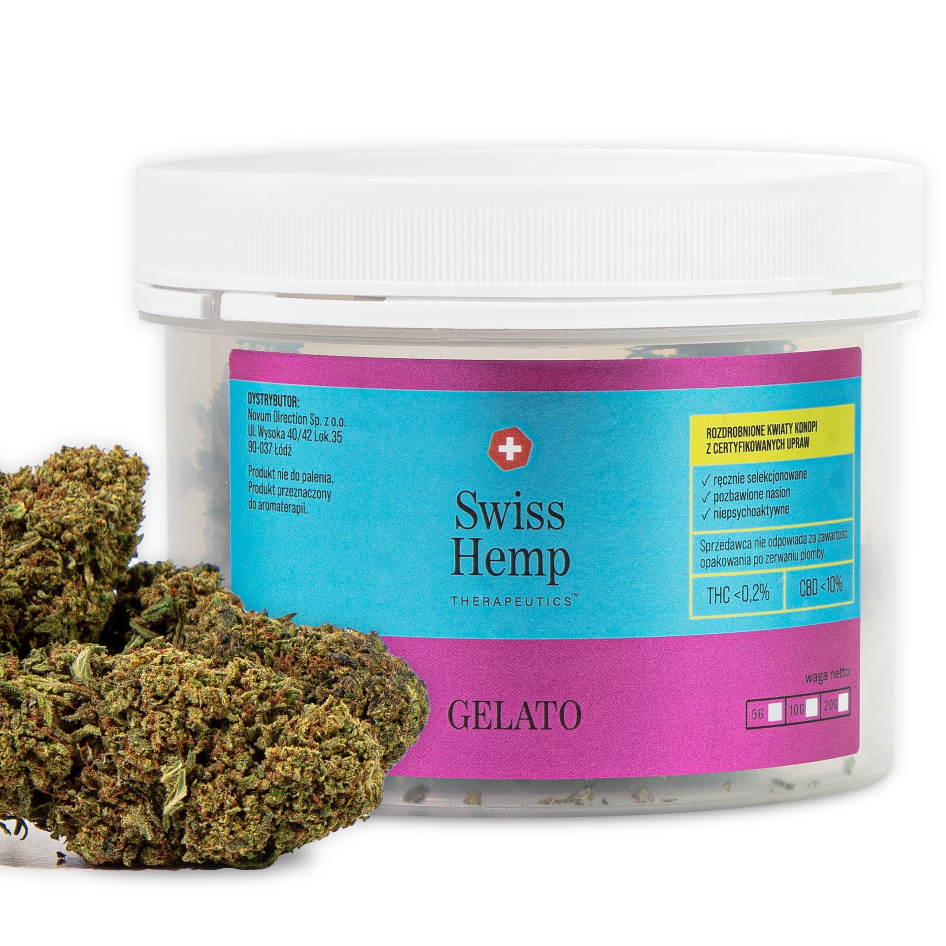 Swiss Hemp GELATO CBD kanapių žiedai 10%