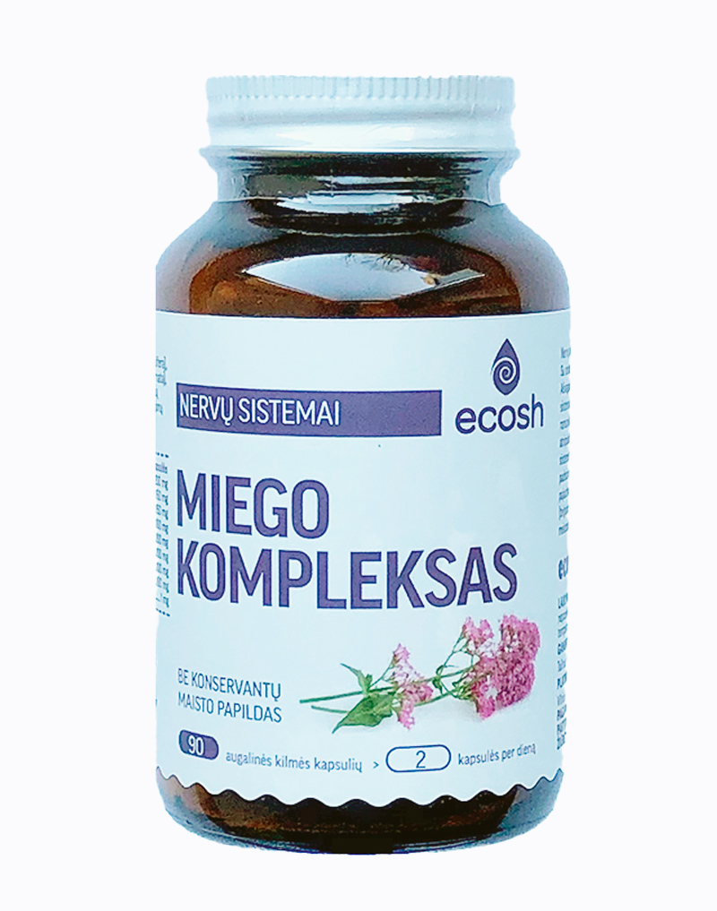 Miego kompleksas nervų sistemai. 90 kapsulių