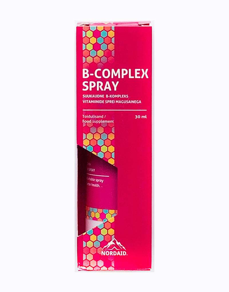 B - COMPLEX SPRAY. Purškiamas vitaminų B - kompleksas. 30ml. 200 purškimų.