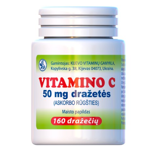 Maisto papildas VITAMINO C, 160 dražetės