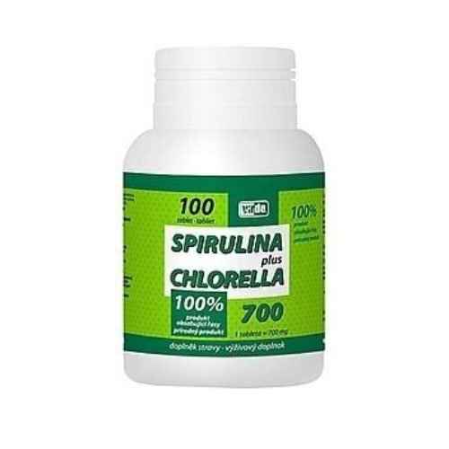 Maisto papildas SPIRULINA PLUS CHLORELLA, 100 tab.