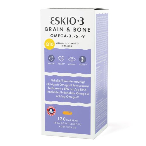 Maisto papildas ESKIO-3 BRAIN & BONE, 120 kaps.