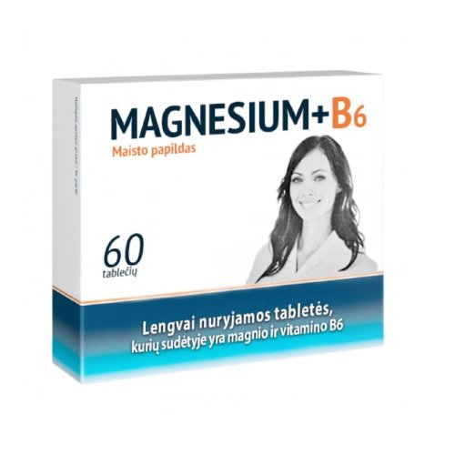 Maisto papildas MAGNESIUM + B6, 60 tab.