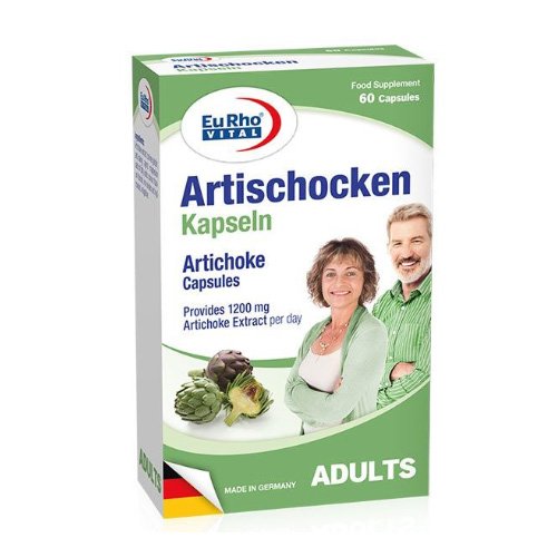 Maisto papildas EURHO VITAL ARTICHOKE ADULTS, 60 kaps.