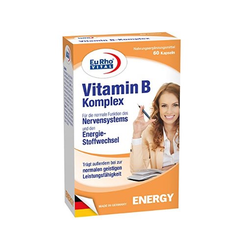 Maisto papildas EURHO VITAL VITAMIN B KOMPLEX, 60 kaps.