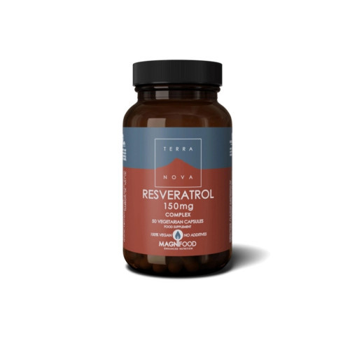 Terranova Resveratrol 150 mg Complex Resveratrolio 150 mg kompleksas, 100 kapsulių