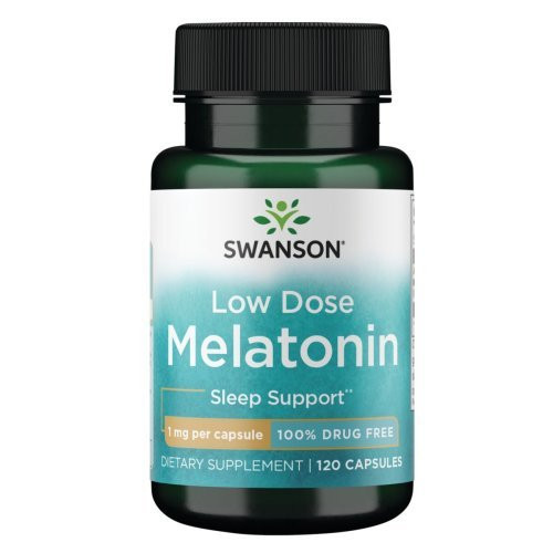 SWANSON Low Dose Melatonin Maisto papildas Melatoninas 1 mg, 120 kapsulių