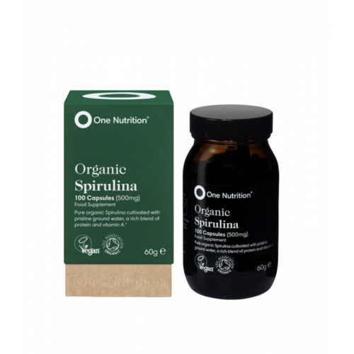 One Nutrition Organic Spirulina Capsules Ekologiškos spirulinos kapsulės, 100 kapsulių