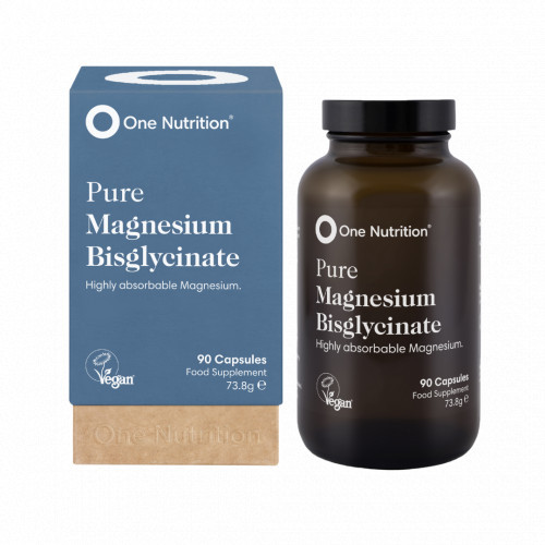 One Nutrition Pure Magnesium Bisglycinate Grynas magnio bisglicinatas, 90 kapsulių