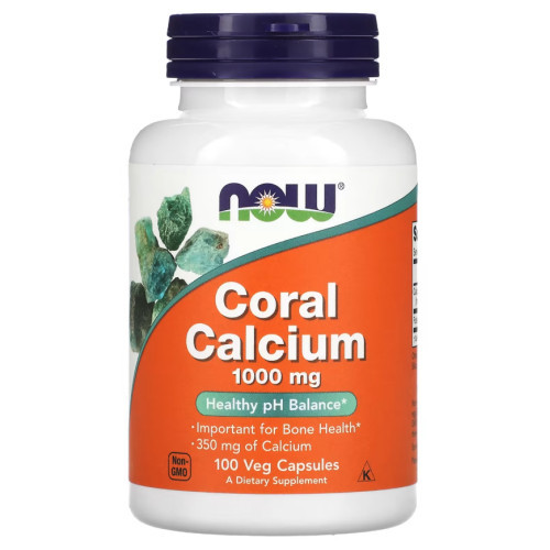 NOW Foods Coral Calcium 1000mg Koralinis kalcis, 100 kapsulių