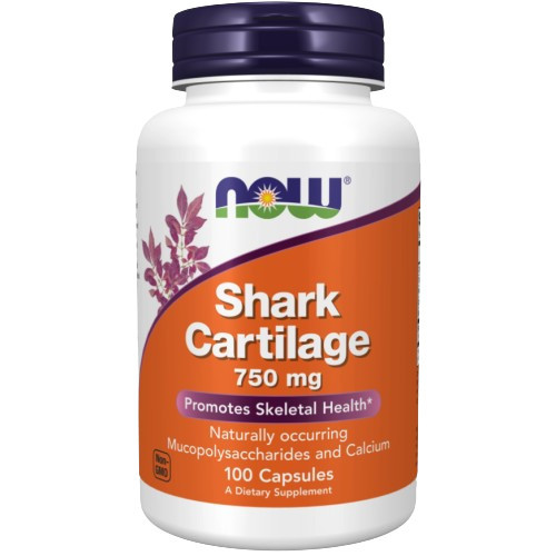 NOW Foods Shark Cartilage 750mg Maisto papildas, 100 kapsulių
