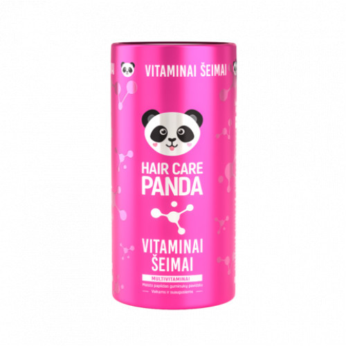 Hair Care Panda Multivitamin Food Supplement Maisto papildas multivitaminas, 60 guminukų
