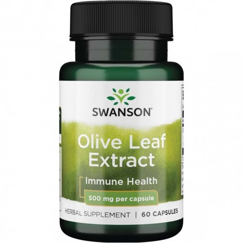 SWANSON Olive Leaf Extract Immune Health Alyvuogių lapų (oleuropein) ekstraktas, 60 kapsulių
