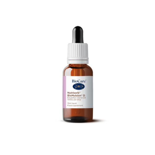 Biocare Nutrisorb BioMulsion Vitamin D Skystas Vitaminas D, 15ml