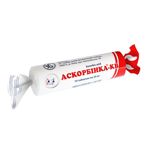 Maisto papildas ASKORBINKA-KB, 25 mg, 10 tab.