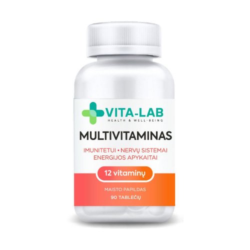 Maisto papildai Multivitaminas 12 komponentų VITA-LAB, 90 tab.